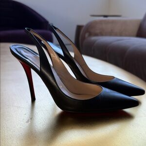 Christian Louboutin Black Slingback Heels